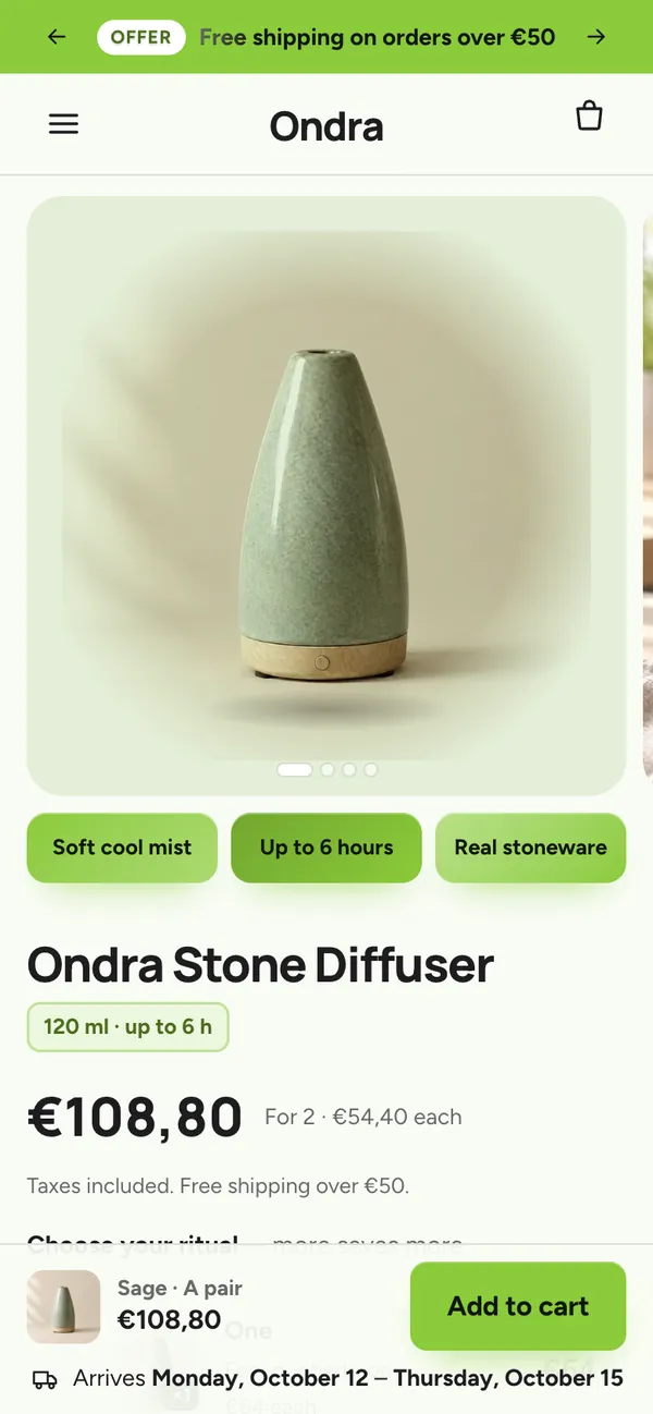 HALDEN product page (demo store)